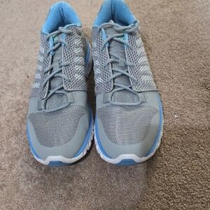 K-Swiss Gray and Blue Athletic Shoes